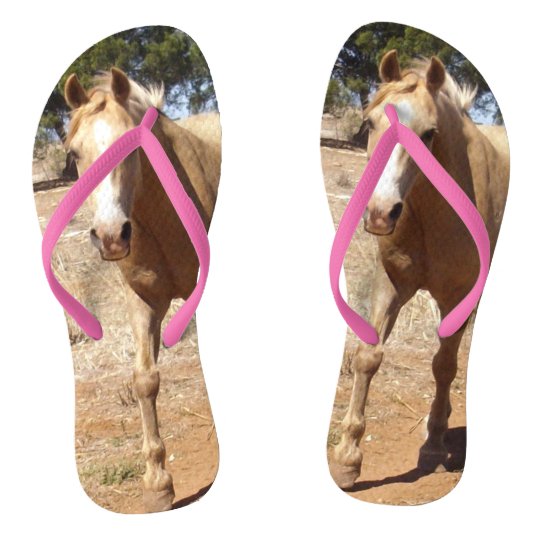 ladies pink flip flops
