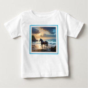 Palomino Horse On The Beach, Baby T-Shirt