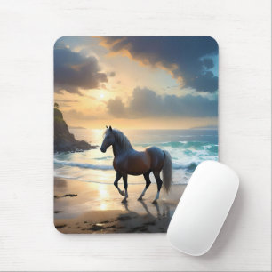 Palomino Horse On The Beach, Mouse Mat
