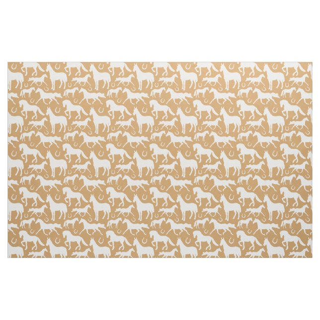 Palomino Horse Pattern Fabric (Fat Quarter)