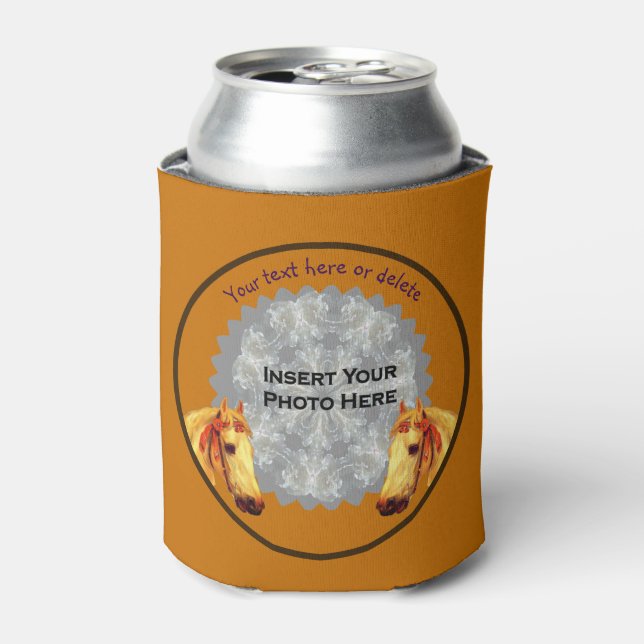 Palomino Horse Personalised Photo  Can Cooler (Can Front)