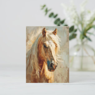 Palomino Horse Portrait Postcard