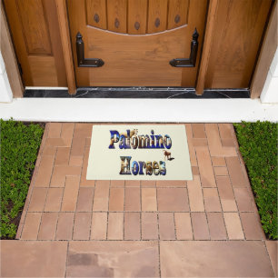 Palomino Horses Picture Logo, Doormat