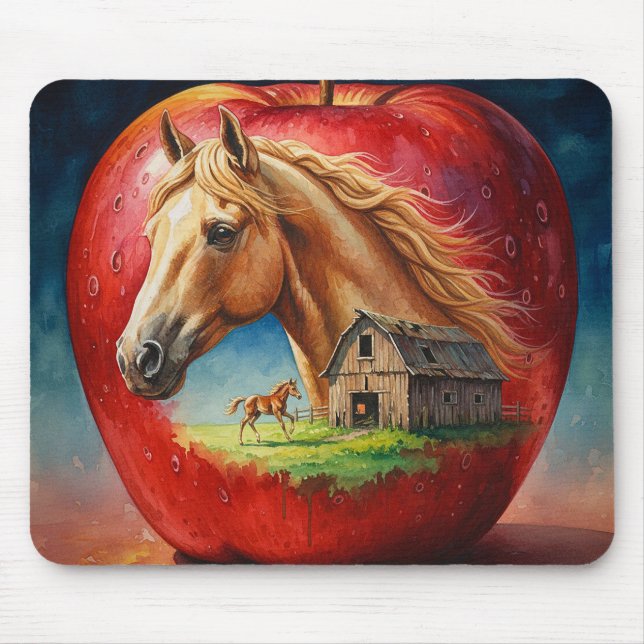 Palomino in an Apple Mouse Mat (Front)