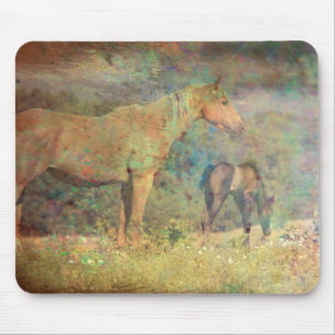 Palomino Mare and Foal Mouse Mat