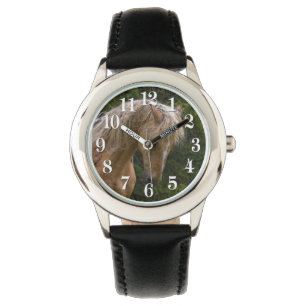 Palomino Paint Horse & Forest Photo Watch