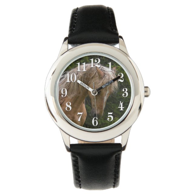 Palomino Paint Horse & Forest Photo Watch (Front)