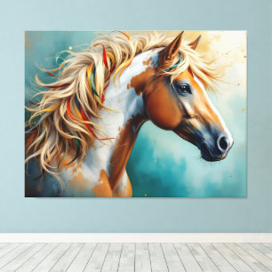 Palomino Paint Mustang Portrait Canvas Print