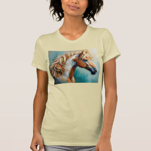 Palomino Paint Mustang Portrait T-Shirt