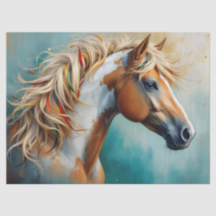 Palomino Paint Mustang Portrait Tissue Paper