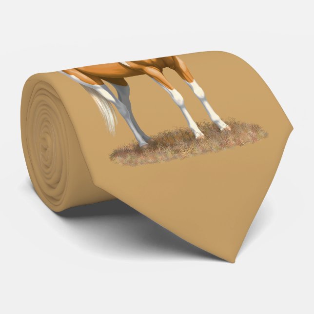 Palomino Pinto Quarter Horse Paint Horse Stallion Tie (Rolled)