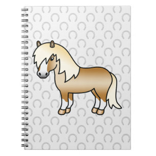 Palomino Shetland Pony Cute Cartoon Illustration Notebook