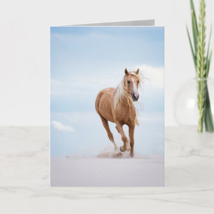 Palomino Stallion in the Dunes Horse Greeting Card