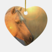 Palomino Sunset Horse Ornament (Back)