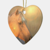 Palomino Sunset Horse Ornament (Left)