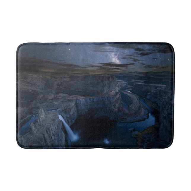 Palouse Falls Park & Milky Way | Washington State Bath Mat (Front)