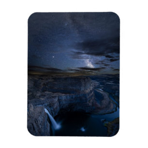 Palouse Falls Park & Milky Way   Washington State Magnet