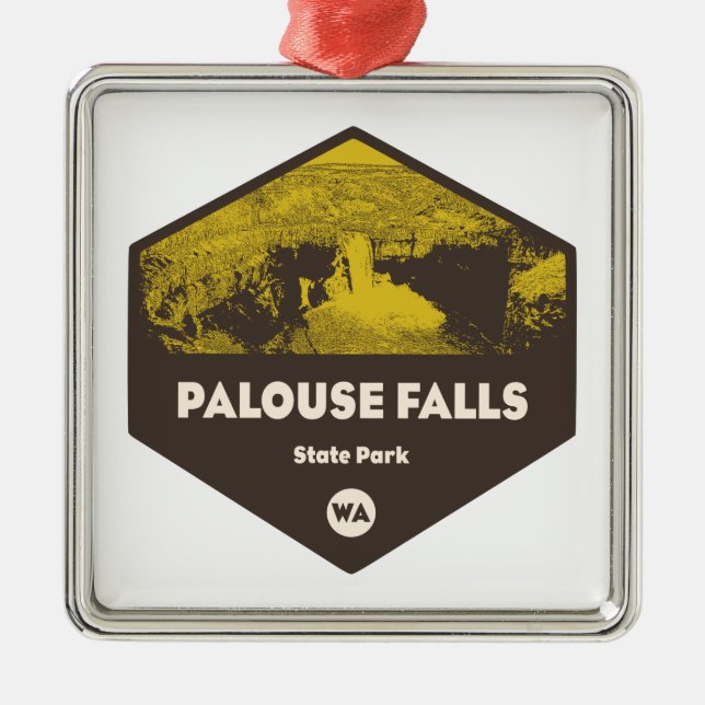 Palouse Falls State Park Washington Metal Tree Decoration (Front)