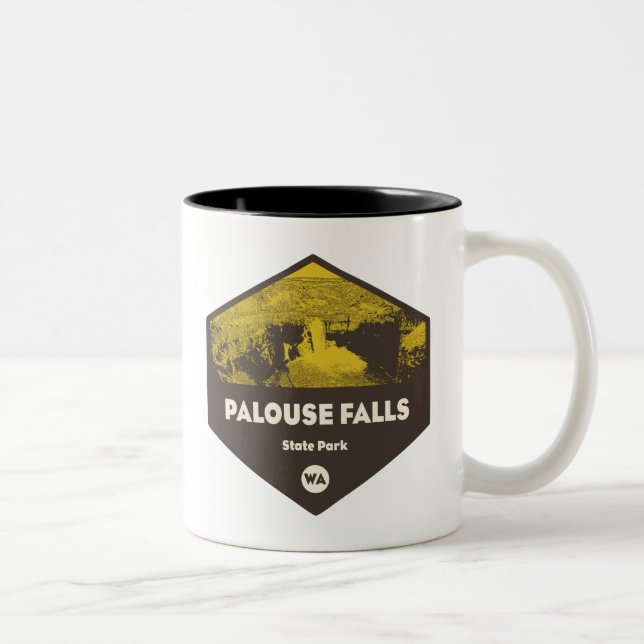 Palouse Falls State Park Washington Two-Tone Coffee Mug (Right)