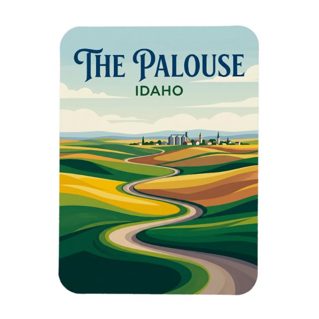 Palouse Rolling Hills Idaho Magnet (Vertical)