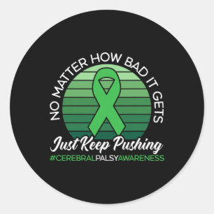 Palsy Awareness Alzheimerheimer Brain Classic Round Sticker