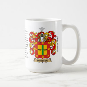 Palumbo, the Origin, the Meaning and the Crest Coffee Mug