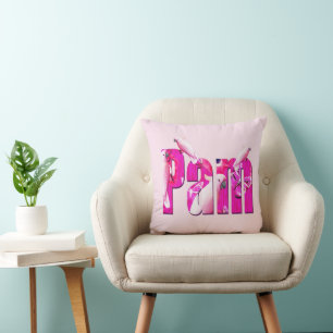 "Pam" Name Made With Australian Cockatoos, Cushion