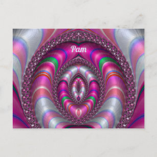 PAM ~  PINK 3D Fractal Design ~  Postcard