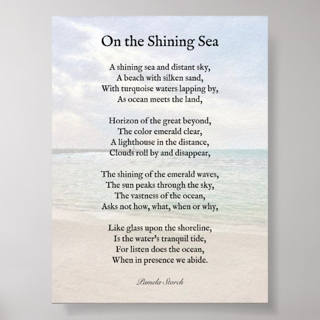Pamela Storch - On the Shining Sea Poem Poster (Front)
