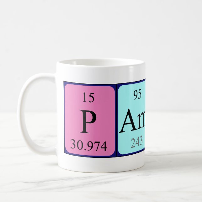 Pamina periodic table name mug (Left)
