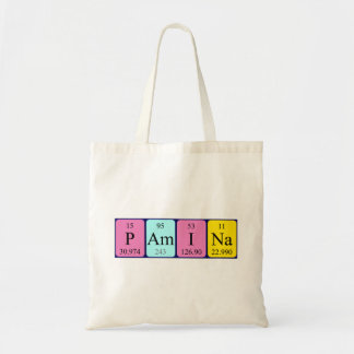Pamina periodic table name tote bag