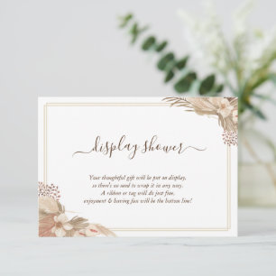 Pampa Grass Display Bridal Wedding Shower Enclosur Enclosure Card
