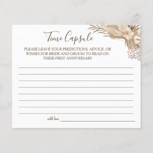 Pampa Grass Time Capsule wedding anniversary card