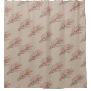 Pampas Bohemian Earthy Tone Brown   Shower Curtain