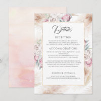 Pampas Grass and Pink King Protea Wedding Details