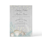 Pampas Grass and Starfish Rustic Beach Invitation