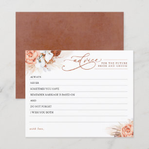 Pampas Grass and Terracotta Flowers Advice Card