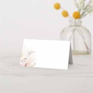 Pampas Grass Anthuriums Elegant Tropical Wedding Place Card