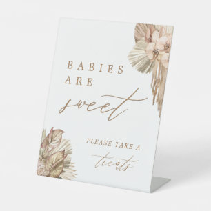 Pampas Grass Babies Are Sweet Take A Treats Favour Pedestal Sign
