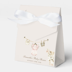 Pampas Grass Baby Girl Clothesline Baby Shower Favour Box