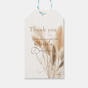 Pampas grass Baby shower  Gift Tags