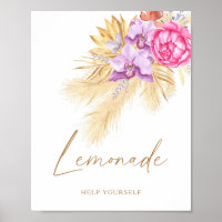 Pampas grass baby shower - Lemonade