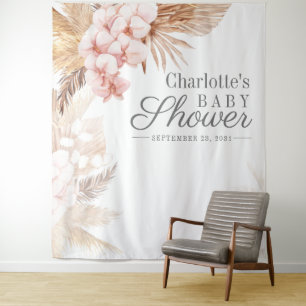 Pampas Grass Baby Shower Photo Booth Backdrop Tapestry