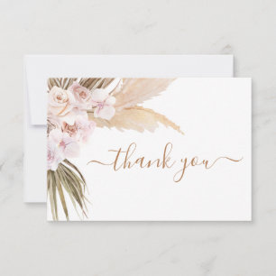 Pampas Grass baby shower thank you card