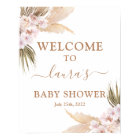 Pampas Grass Baby Shower Welcome sign