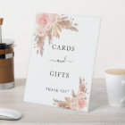 Pampas grass blush rose floral cards gifts sign