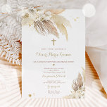 Pampas Grass Bohemian Baptism Boho Christening  Invitation<br><div class="desc">Pampas Grass Bohemian Baptism Boho Christening Invitation 
All designs are © PIXEL PERFECTION PARTY LTD</div>