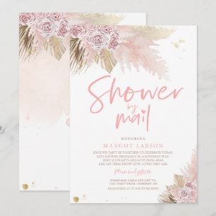 Pampas Grass Bohemian Shower By Mail Baby Shower Invitation