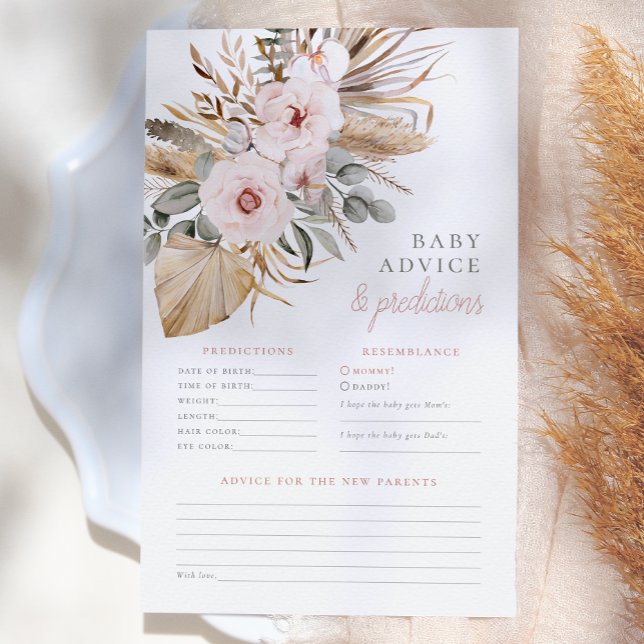 Pampas Grass Boho Baby Shower Advice & Predictions (Creator Uploaded)