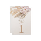 Pampas grass boho bohemian desert table numbers